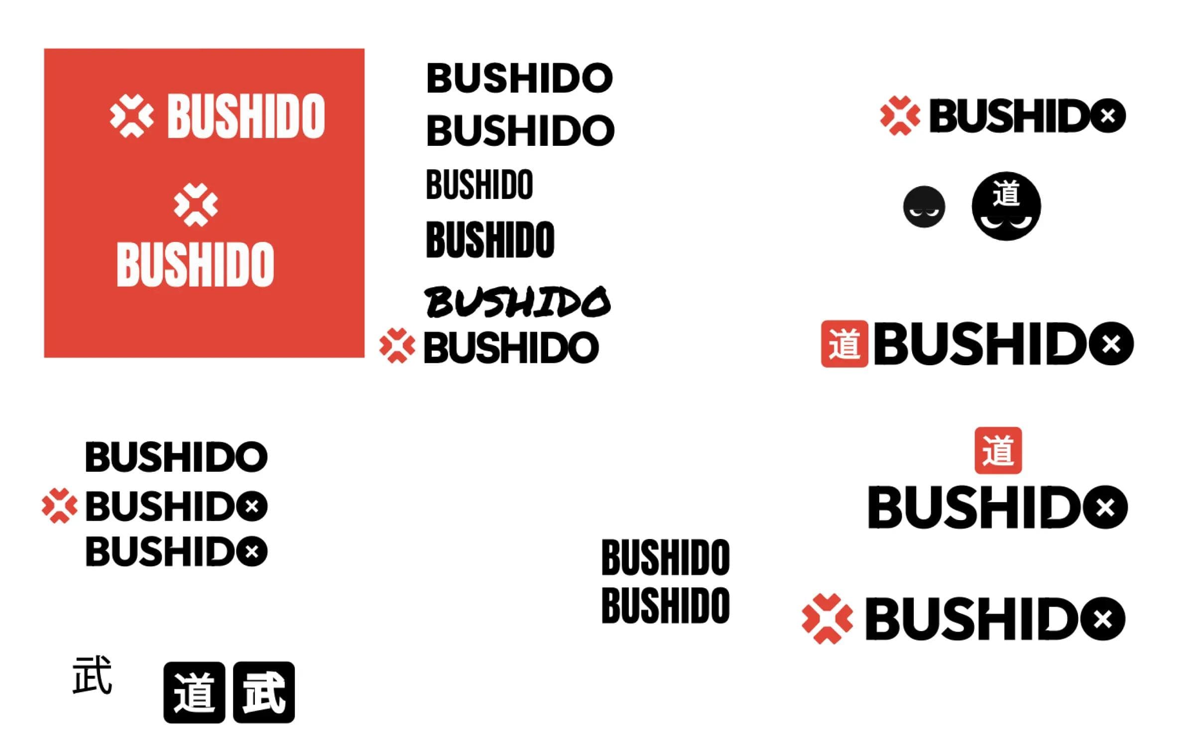 Bushido brand identity explorations